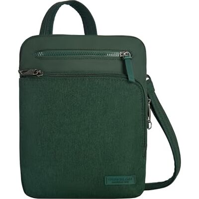 Travelon Unisex Metro axelväska med stöldskydd, liten crossbody, skogshäather, Skogs-heather Travelon Unisex Metro axelväska med stöldskydd, liten crossbody, skogshäather, Skogs-heather