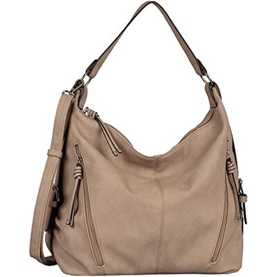TOM TAILOR Caia Hobo-väska för kvinnor, stor axelväska, toupe, 33x15,5x28,5, 002595 TOM TAILOR Caia Hobo-väska för kvinnor, stor axelväska, toupe, 33x15,5x28,5, 002595