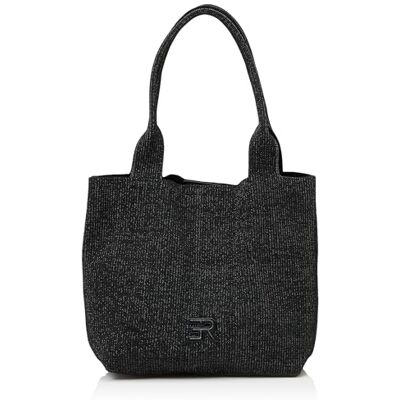 Ermanno Firenze Unisex Lurex handväska, svart, svart Ermanno Firenze Unisex Lurex handväska, svart, svart