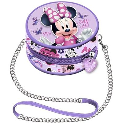 Disney Mimmi Pigg fjärilar – mini rund kedjeväska, lila, 9 x 9 cm, Lila, Mini rund kedjeväska fjärilar Disney Mimmi Pigg fjärilar – mini rund kedjeväska, lila, 9 x 9 cm, Lila, Mini rund kedjeväska fjärilar