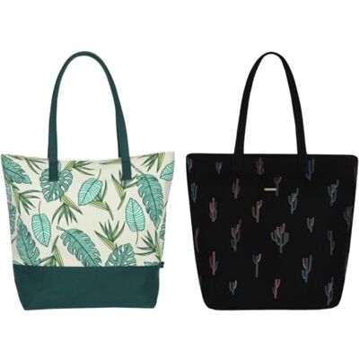Eco Right Large Tote Bags för kvinnor med dragkedja vattentäta miljövänliga handväskor för kvinnor en storlek, Lush Tropics – Cactiverse, En Storlek, Utility Eco Right Large Tote Bags för kvinnor med dragkedja vattentäta miljövänliga handväskor för kvinnor en storlek, Lush Tropics – Cactiverse, En Storlek, Utility