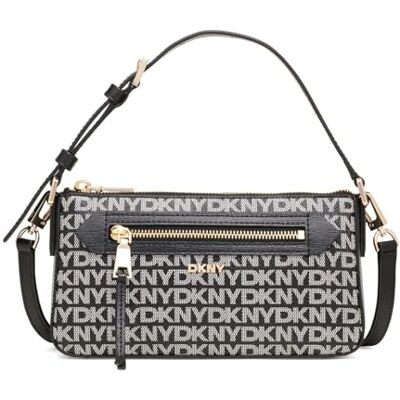 DKNY Dam Bryant Ave Top Zip Demi Crossbody, Svart logotyp svart DKNY Dam Bryant Ave Top Zip Demi Crossbody, Svart logotyp svart