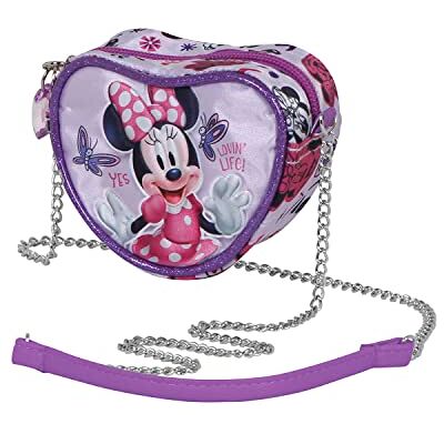 Disney Mimmi mus smörkakel mini hjärta axelväska, lila, lila, Mini hjärta axelväska fjäril Disney Mimmi mus smörkakel mini hjärta axelväska, lila, lila, Mini hjärta axelväska fjäril