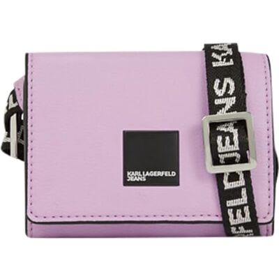 KARL LAGERFELD JEANS , Dam, Box Logo Crossbody Plånbok, Purpur, One size KARL LAGERFELD JEANS , Dam, Box Logo Crossbody Plånbok, Purpur, One size