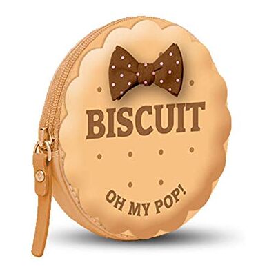 Oh My Pop! Oh My Pop Kexrund börs myntpåse, 12 cm, beige Oh My Pop! Oh My Pop Kexrund börs myntpåse, 12 cm, beige