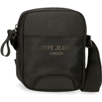 Pepe Jeans Bromley liten svart axelväska 15 x 19,5 x 6 cm polyester, svart, Talla única, Liten axelväska Pepe Jeans Bromley liten svart axelväska 15 x 19,5 x 6 cm polyester, svart, Talla única, Liten axelväska