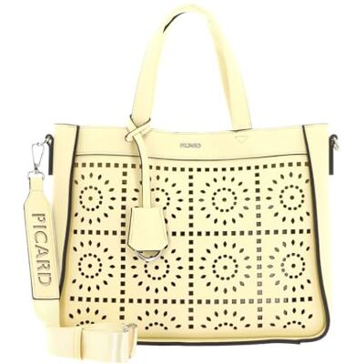 Picard Dam shopper MADEIRA flerfärgad av syntetmaterial stor med magnetlås shoppingväska vardag, limoncello, 39x30x12 cm Picard Dam shopper MADEIRA flerfärgad av syntetmaterial stor med magnetlås shoppingväska vardag, limoncello, 39x30x12 cm
