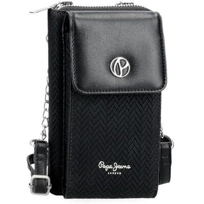 Pepe Jeans Sprig Axelväska Hållare Svart 11 x 20 x 4 cm Konstläder av Joumma Bags, svart, Talla única, Axelväska Pepe Jeans Sprig Axelväska Hållare Svart 11 x 20 x 4 cm Konstläder av Joumma Bags, svart, Talla única, Axelväska