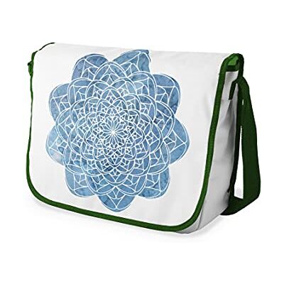 Bonamaison Messenger skolväskor med digitalt tryck med khaki remmar för flickor och pojkar, kurirväskor för elever, axelväskor, storlek: 29 x 36 cm Bonamaison Messenger skolväskor med digitalt tryck med khaki remmar för flickor och pojkar, kurirväskor för elever, axelväskor, storlek: 29 x 36 cm