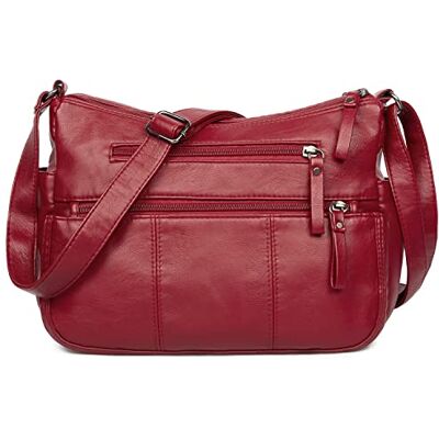 VOLGANIK ROCK Handväska för kvinnor, mjukt PU-läder, axelväska för damer, crossbody-väska, lätt, Medium VOLGANIK ROCK Handväska för kvinnor, mjukt PU-läder, axelväska för damer, crossbody-väska, lätt, Medium