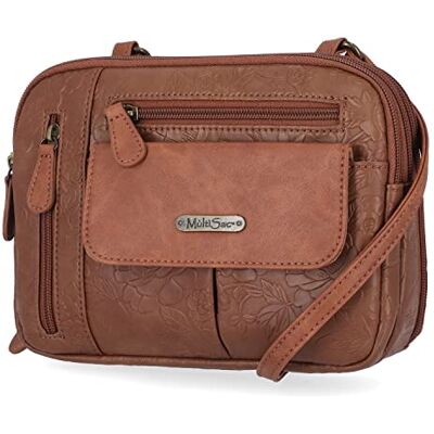 MultiSac Damväska med 3 fack crossbody, pekanusblommor MultiSac Damväska med 3 fack crossbody, pekanusblommor