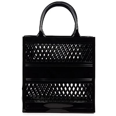 FIRENZE ARTEGIANI Libelulla. Shopper Shopper väska hård silikon 19x10x20 cm. Färg: Svart, Svart, Utility FIRENZE ARTEGIANI Libelulla. Shopper Shopper väska hård silikon 19x10x20 cm. Färg: Svart, Svart, Utility
