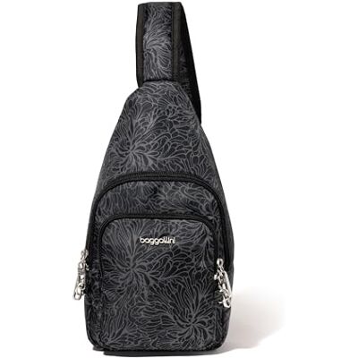 Baggallini Anti-Theft Daytripper Sling 7x12 Crossbody Bag Travel Safe, Securtex Locking Zippers, Slash-Resistant Strap Baggallini Anti-Theft Daytripper Sling 7x12 Crossbody Bag Travel Safe, Securtex Locking Zippers, Slash-Resistant Strap