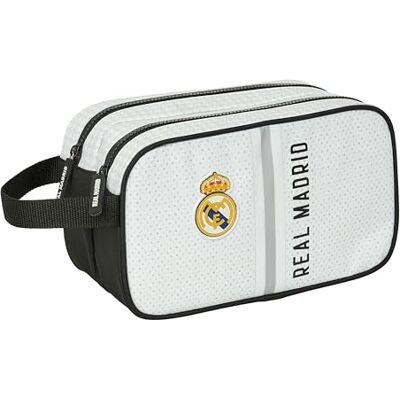safta Real Madrid 1:a UTRUSTNING 24/25 Stor skolväska, barnväska, anpassningsbar till vagn, perfekt för barn i åldrarna 5 till 14 år, bekväm och mångsidig, 26 x 12,5 x 15 cm, vit/grå färg, Vit/grå, safta Real Madrid 1:a UTRUSTNING 24/25 Stor skolväska, barnväska, anpassningsbar till vagn, perfekt för barn i åldrarna 5 till 14 år, bekväm och mångsidig, 26 x 12,5 x 15 cm, vit/grå färg, Vit/grå,