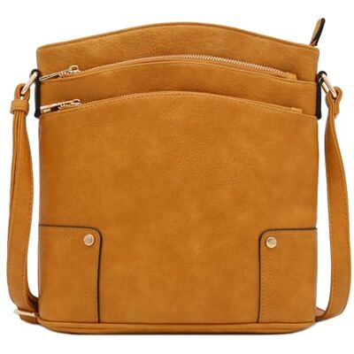 Alyssa Trippel dragkedja ficka stor crossbody-väska (måste) Alyssa Trippel dragkedja ficka stor crossbody-väska (måste)