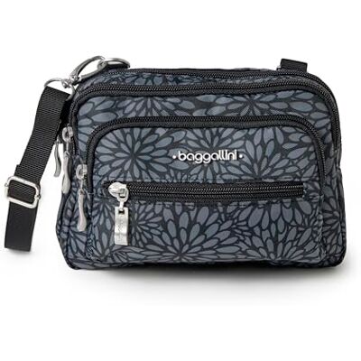 Baggallini Dam trippel dragkedja väska konvertibel cross-body, en storlek, Tenn blommig, en storlek Baggallini Dam trippel dragkedja väska konvertibel cross-body, en storlek, Tenn blommig, en storlek