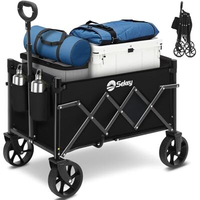 Sekey rullvagn vikbar liten 70-80 kg, handvagn med broms, vikbar shoppingvagn campingvagn höjdjusterbart handtag, lätt och platsbesparande, mini 4029, svart Sekey rullvagn vikbar liten 70-80 kg, handvagn med broms, vikbar shoppingvagn campingvagn höjdjusterbart handtag, lätt och platsbesparande, mini 4029, svart