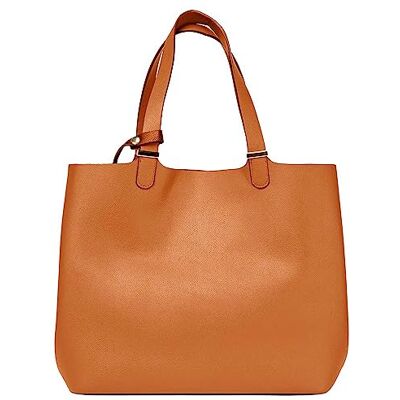 PIECES Dam Pckopa Shopper Noos axelväska, Brun (Cognac), 17x27x30 centimeters (B x H x T) PIECES Dam Pckopa Shopper Noos axelväska, Brun (Cognac), 17x27x30 centimeters (B x H x T)