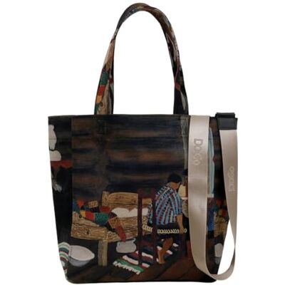 DOGO Vegan toteväska för dam, Familjens tid, Taille unique, Samtida DOGO Vegan toteväska för dam, Familjens tid, Taille unique, Samtida