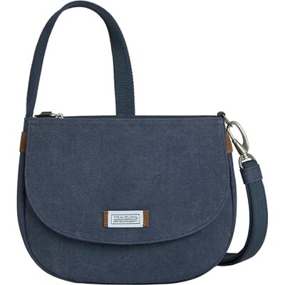 Travelon Unisex Heritage Anti-Theft Sadel Crossbody, Indigo Travelon Unisex Heritage Anti-Theft Sadel Crossbody, Indigo