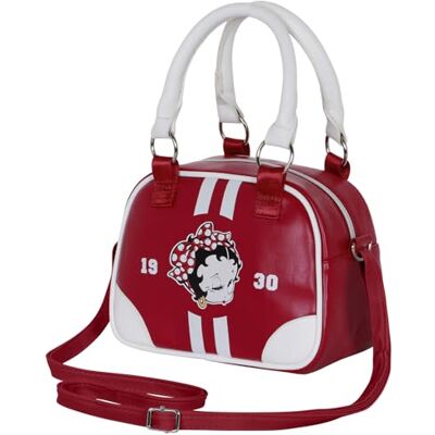 Betty Boop Varsity-Bowling mode handväska, vinröd, 22 x 16 cm, Vinröd , En storlek, Bowling mode handväska Betty Boop Varsity-Bowling mode handväska, vinröd, 22 x 16 cm, Vinröd , En storlek, Bowling mode handväska