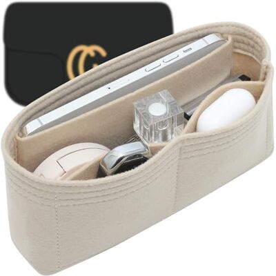 OAikor Filt tyg handväska formare med fickor handväska tygväska organiserare infogningsväska, passar GG Marmont liten matelasse axelväska beige (liten, konventionell) – 23 x 5 x 10 cm OAikor Filt tyg handväska formare med fickor handväska tygväska organiserare infogningsväska, passar GG Marmont liten matelasse axelväska beige (liten, konventionell) – 23 x 5 x 10 cm