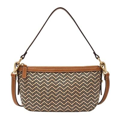 Fossil Jolie Brown Crossbody-väska i läder eller mocka för kvinnor Fossil Jolie Brown Crossbody-väska i läder eller mocka för kvinnor