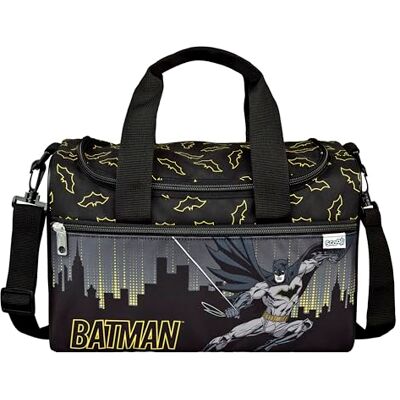 Scooli Batman sportväska för barn 23 x 35 x 16 cm stort huvudfack justerbar axelrem skoltillbehör axelväska Scooli Batman sportväska för barn 23 x 35 x 16 cm stort huvudfack justerbar axelrem skoltillbehör axelväska