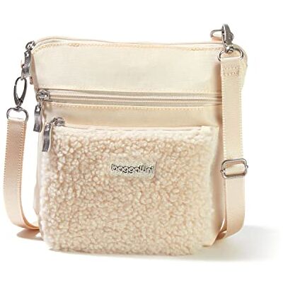 Baggallini modern axelväska med väska, Ljusbeige fuskpäls, Einheitsgröße Baggallini modern axelväska med väska, Ljusbeige fuskpäls, Einheitsgröße