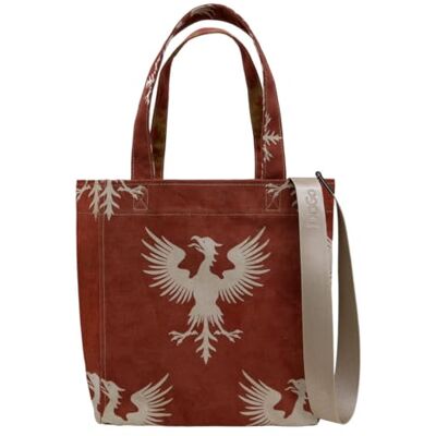 DOGO Dam vegan orange stor toteväska mytiska varelser mönster, Material: Polyester, Taille unique, Samtida DOGO Dam vegan orange stor toteväska mytiska varelser mönster, Material: Polyester, Taille unique, Samtida