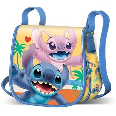 Disney Unisex barn mini muffin axelväska, blå lila och söm, Blå Lilo och Stitch Disney Unisex barn mini muffin axelväska, blå lila och söm, Blå Lilo och Stitch