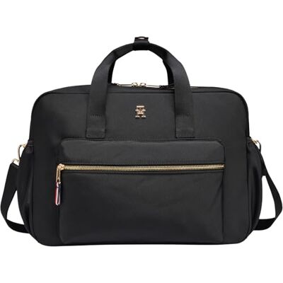 Tommy Hilfiger Th Essential Changing Bag Ka0ka00026, andra handväskor blandade, svart (svart), en storlek, Svart (svart), Taille unique Tommy Hilfiger Th Essential Changing Bag Ka0ka00026, andra handväskor blandade, svart (svart), en storlek, Svart (svart), Taille unique