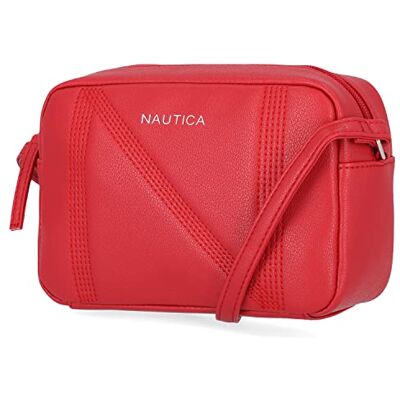 Nautica Candid kamera justerbar crossbody, Klar röd, One Size, Minimal Nautica Candid kamera justerbar crossbody, Klar röd, One Size, Minimal