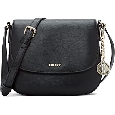 DKNY Bryant Saddle Bag, svart/guld, en storlek EU, Svart/guld, Einheitsgröße DKNY Bryant Saddle Bag, svart/guld, en storlek EU, Svart/guld, Einheitsgröße