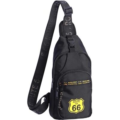 Route 66 Axelväskor herr axelväska för män herrväskor axelväska för män bröstväska herr crossbody-väska herr axelväska för män, svart, Estándar Route 66 Axelväskor herr axelväska för män herrväskor axelväska för män bröstväska herr crossbody-väska herr axelväska för män, svart, Estándar