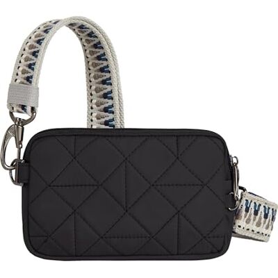 Travelon Unisex Boho Stöldskydd Telefonrem Crossbody, Svart, Svart Travelon Unisex Boho Stöldskydd Telefonrem Crossbody, Svart, Svart
