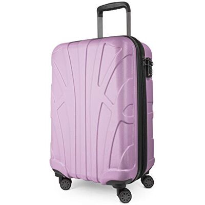 suitline Business kabintrolley 55 x 35 x 21 till 25 cm hård skal expanderbar med laptopfack 15 tum TSA lås 4 dubbla hjul handbagage, lila suitline Business kabintrolley 55 x 35 x 21 till 25 cm hård skal expanderbar med laptopfack 15 tum TSA lås 4 dubbla hjul handbagage, lila