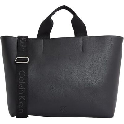 Calvin CK JEANS dam ULTRALIGHT TOTE PU LV04K3132G, svart (Na Black), OS, Svart Na Svart, One Size Calvin CK JEANS dam ULTRALIGHT TOTE PU LV04K3132G, svart (Na Black), OS, Svart Na Svart, One Size