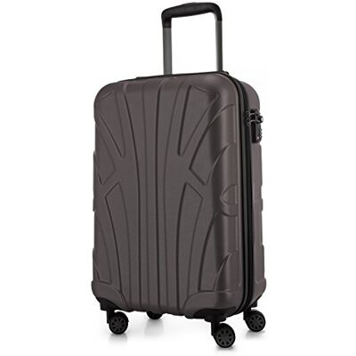 suitline Business kabintrolley 55 x 35 x 21 till 25 cm hård skal expanderbar med laptopfack 15 tum TSA lås 4 dubbla hjul handbagage, titanfärgad suitline Business kabintrolley 55 x 35 x 21 till 25 cm hård skal expanderbar med laptopfack 15 tum TSA lås 4 dubbla hjul handbagage, titanfärgad