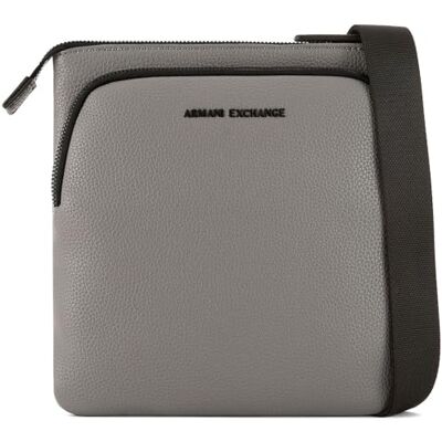 Giorgio Armani Men's Madrid, Essential, metalllogotyp, fickor messengerväska, drivved Giorgio Armani Men's Madrid, Essential, metalllogotyp, fickor messengerväska, drivved