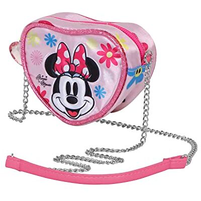 Disney Mimmi mus blommig mini hjärta axelväska, rosa, ROSA, Mini hjärta axelväska blommig Disney Mimmi mus blommig mini hjärta axelväska, rosa, ROSA, Mini hjärta axelväska blommig