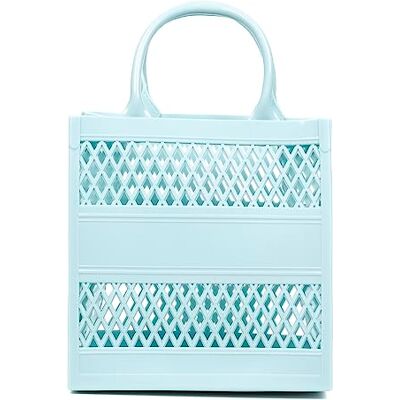 FIRENZE ARTEGIANI Libelulla. Shopper Shopper väska hård silikon 19x10x20 cm. Färg: Ljusblå, Ljusblå, Utility FIRENZE ARTEGIANI Libelulla. Shopper Shopper väska hård silikon 19x10x20 cm. Färg: Ljusblå, Ljusblå, Utility