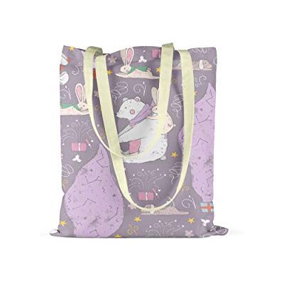 Bonamaison , Tryckt bärväska, återanvändbar shoppingväska, shoppingväska, maskintvättbar, miljövänlig, vikbar, tygväska med handtag, 34 x 40 cm tillverkad i Turkiet, Multicolor, One size, Med handtag Bonamaison , Tryckt bärväska, återanvändbar shoppingväska, shoppingväska, maskintvättbar, miljövänlig, vikbar, tygväska med handtag, 34 x 40 cm tillverkad i Turkiet, Multicolor, One size, Med handtag