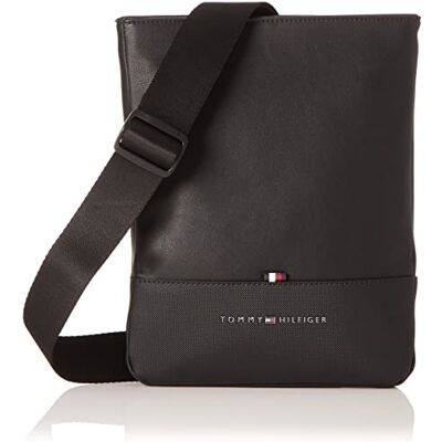 Tommy Hilfiger herr TH Essential crossover axelväska liten, svart (svart), en storlek, svart (svart), one size Tommy Hilfiger herr TH Essential crossover axelväska liten, svart (svart), en storlek, svart (svart), one size