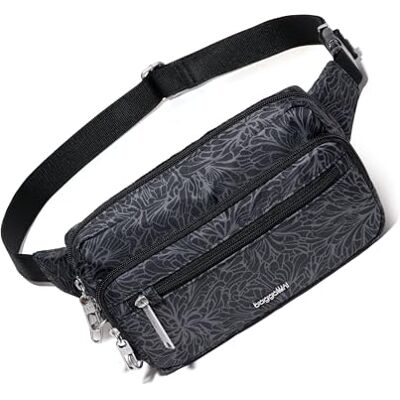 Baggallini Securtex Anti-theft Belt Bag 8.8"x5.5" Crossbody Fanny Pack for Women RFID Wallet Locking Zipper Travel Purse Baggallini Securtex Anti-theft Belt Bag 8.8"x5.5" Crossbody Fanny Pack for Women RFID Wallet Locking Zipper Travel Purse
