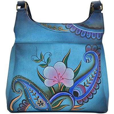 Anna by Anuschka Satchel handväska Äkta läder, Denim Paisley blommig Einheitsgröße Anna by Anuschka Satchel handväska Äkta läder, Denim Paisley blommig Einheitsgröße