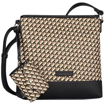TOM TAILOR Xenia dam axelväska crossbody bag medelstor, svart, Medium TOM TAILOR Xenia dam axelväska crossbody bag medelstor, svart, Medium