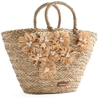 GIOSEPPO Dam Roseau Satch, Natural, Grande GIOSEPPO Dam Roseau Satch, Natural, Grande
