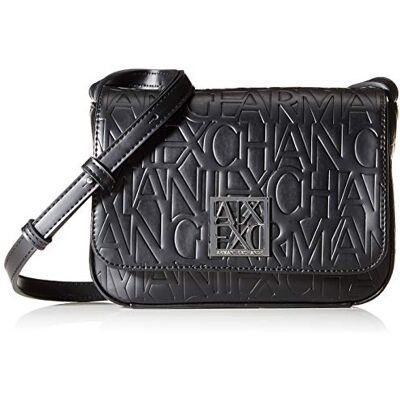 Giorgio Armani Liz liten axelrem, damväska, svart (Nero svart), 14 x 8 x 20 cm (B x H T), Svart (Nero svart) Giorgio Armani Liz liten axelrem, damväska, svart (Nero svart), 14 x 8 x 20 cm (B x H T), Svart (Nero svart)