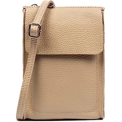 FIRENZE ARTEGIANI . Albaretto Dollaro13x4x19cm äkta läder kvinnors axelväska väska. Färg: Taupe, Taupe, Samtida FIRENZE ARTEGIANI . Albaretto Dollaro13x4x19cm äkta läder kvinnors axelväska väska. Färg: Taupe, Taupe, Samtida
